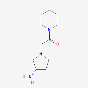molecular formula C11H21N3O B1468139 2-(3-Aminopyrrolidin-1-yl)-1-(piperidin-1-yl)ethan-1-one CAS No. 1248163-29-2