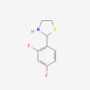 molecular formula C9H9F2NS B1468141 2-(2,4-Difluorophenyl)thiazolidine CAS No. 1193225-10-3