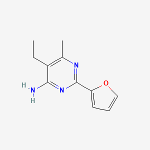 molecular formula C11H13N3O B1468144 5-Ethyl-2-(furan-2-yl)-6-methylpyrimidin-4-amine CAS No. 1248153-52-7