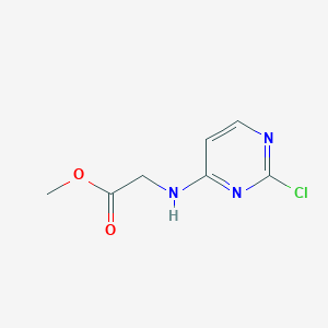 molecular formula C7H8ClN3O2 B1468145 Methyl 2-[(2-chloropyrimidin-4-yl)amino]acetate CAS No. 1160727-76-3