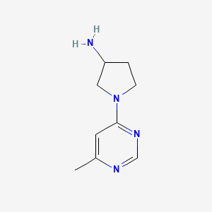 molecular formula C9H14N4 B1468150 1-(6-Methylpyrimidin-4-yl)pyrrolidin-3-amine CAS No. 1239728-86-9