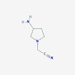 molecular formula C6H11N3 B1468156 2-(3-Aminopyrrolidin-1-yl)acetonitrile CAS No. 1248614-84-7