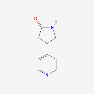 molecular formula C9H10N2O B1468159 4-(Pyridin-4-yl)pyrrolidin-2-one CAS No. 1268132-89-3