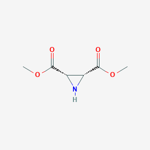 molecular formula C6H9NO4 B146816 2,3-Aziridinedicarboxylicacid,dimethylester,cis-(9CI) CAS No. 136205-66-8