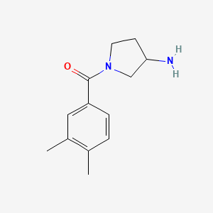 molecular formula C13H18N2O B1468161 1-(3,4-Dimethylbenzoyl)pyrrolidin-3-amine CAS No. 1250299-99-0