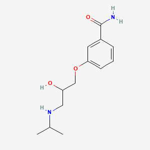 molecular formula C13H20N2O3 B14681610 Benzamide, m-(2-hydroxy-3-(isopropylamino)propoxy)- CAS No. 34249-89-3