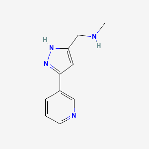 N-methyl-1-(3-(pyridin-3-yl)-1H-pyrazol-5-yl)methanamine