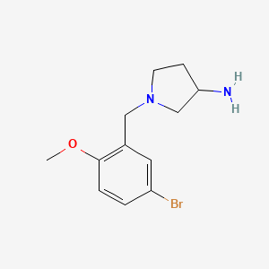 molecular formula C12H17BrN2O B1468172 1-(5-Bromo-2-methoxybenzyl)pyrrolidin-3-amine CAS No. 1248459-73-5