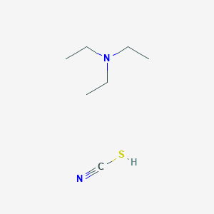 molecular formula C7H16N2S B14681730 N,N-diethylethanamine; thiocyanic acid CAS No. 32061-78-2