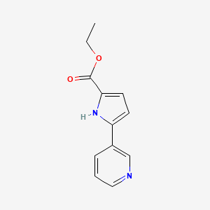 molecular formula C12H12N2O2 B1468175 Ethyl 5-(3-pyridinyl)-1H-pyrrole-2-carboxylate CAS No. 1353498-74-4