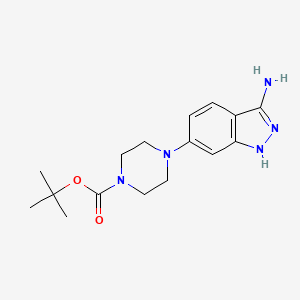 molecular formula C16H23N5O2 B1468177 tert-Butyl 4-(3-amino-1H-indazol-6-yl)-1-piperazinecarboxylate CAS No. 1353506-32-7