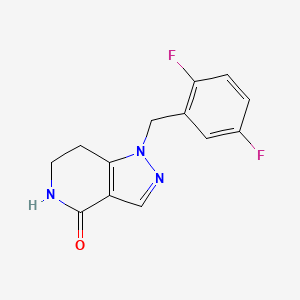 molecular formula C13H11F2N3O B1468179 1-(2,5-Difluorobenzyl)-1,5,6,7-tetrahydro-4H-pyrazolo[4,3-c]pyridin-4-one CAS No. 1353497-58-1