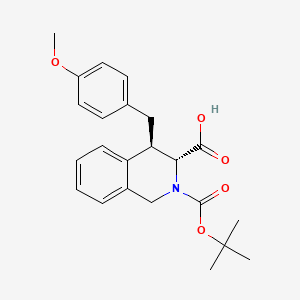 molecular formula C23H27NO5 B1468182 (3R,4R)-2-(tert-Butoxycarbonyl)-4-(4-methoxybenzyl)-1,2,3,4-tetrahydro-3-isoquinolinecarboxylic acid CAS No. 1391534-55-6