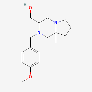 molecular formula C17H26N2O2 B1468185 [2-(4-Methoxybenzyl)-8a-methyloctahydropyrrolo[1,2-a]pyrazin-3-yl]methanol CAS No. 1353501-92-4