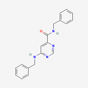 molecular formula C19H18N4O B1468190 N-Benzyl-6-(benzylamino)-4-pyrimidinecarboxamide CAS No. 1353500-37-4