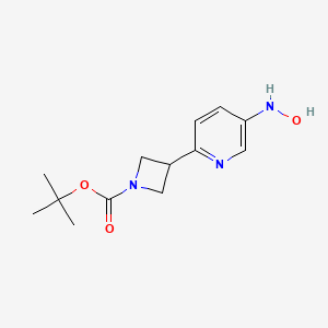 molecular formula C13H19N3O3 B1468193 tert-Butyl 3-[5-(hydroxyamino)-2-pyridinyl]-1-azetidinecarboxylate CAS No. 1353499-66-7