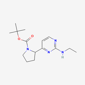 molecular formula C15H24N4O2 B1468204 tert-Butyl 2-[2-(ethylamino)-4-pyrimidinyl]-1-pyrrolidinecarboxylate CAS No. 1353506-09-8