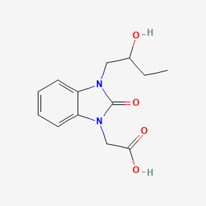 B1468209 2-[3-(2-Hydroxybutyl)-2-oxo-2,3-dihydro-1H-benzimidazol-1-yl]acetic acid CAS No. 1353497-19-4