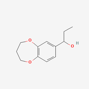 molecular formula C12H16O3 B14682099 1-(3,4-Dihydro-2h-1,5-benzodioxepin-7-yl)propan-1-ol CAS No. 35533-71-2
