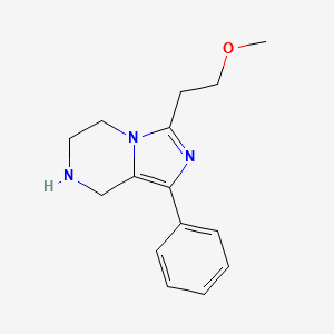 molecular formula C15H19N3O B1468211 3-(2-Methoxyethyl)-1-phenyl-5,6,7,8-tetrahydroimidazo[1,5-a]pyrazine CAS No. 1353497-46-7