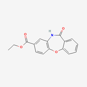 molecular formula C16H13NO4 B1468212 Ethyl 11-oxo-10,11-dihydrodibenzo[b,f][1,4]oxazepine-8-carboxylate CAS No. 81679-41-6