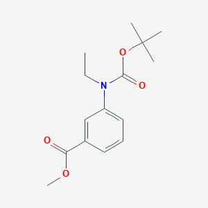 molecular formula C15H21NO4 B1468215 Methyl 3-[(tert-butoxycarbonyl)(ethyl)amino]benzoate CAS No. 1353497-37-6