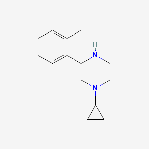 molecular formula C14H20N2 B1468217 1-Cyclopropyl-3-(2-methylphenyl)piperazine CAS No. 1248907-48-3