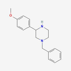 molecular formula C18H22N2O B1468218 1-Benzyl-3-(4-methoxyphenyl)piperazine CAS No. 1248907-86-9
