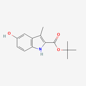 molecular formula C14H17NO3 B1468219 tert-butyl 5-hydroxy-3-methyl-1H-indole-2-carboxylate CAS No. 1211511-31-7