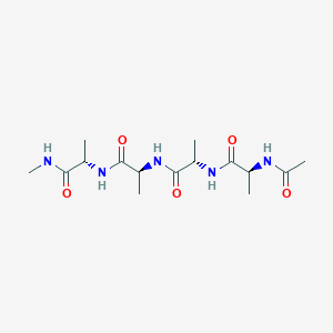 molecular formula C15H27N5O5 B14682197 N-Acetyl-L-alanyl-L-alanyl-L-alanyl-N-methyl-L-alaninamide CAS No. 34023-12-6