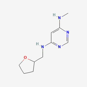 molecular formula C10H16N4O B1468227 N4-methyl-N6-((tetrahydrofuran-2-yl)methyl)pyrimidine-4,6-diamine CAS No. 872512-19-1