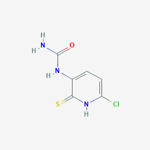 molecular formula C6H6ClN3OS B14682277 N-(6-Chloro-2-sulfanylidene-1,2-dihydropyridin-3-yl)urea CAS No. 27468-04-8