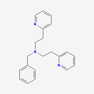molecular formula C21H23N3 B14682346 2-Pyridineethanamine, N-(phenylmethyl)-N-[2-(2-pyridinyl)ethyl]- CAS No. 31582-29-3