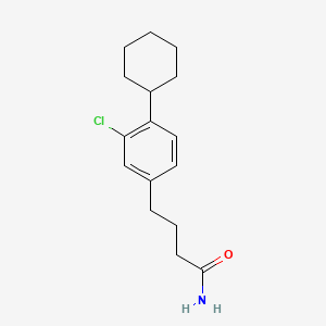 molecular formula C16H22ClNO B14682368 Benzenebutanamide, 3-chloro-4-cyclohexyl- CAS No. 32808-72-3