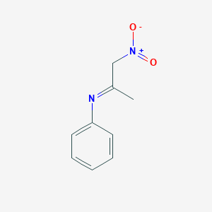 molecular formula C9H10N2O2 B14682408 (2E)-1-Nitro-N-phenylpropan-2-imine CAS No. 34555-47-0