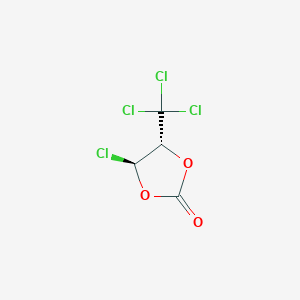 molecular formula C4H2Cl4O3 B14682482 (4S,5R)-4-Chloro-5-(trichloromethyl)-1,3-dioxolan-2-one CAS No. 39010-29-2