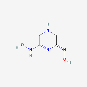 molecular formula C4H8N4O2 B14682496 2,6-Piperazinedione, dioxime CAS No. 35975-29-2