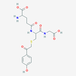 molecular formula C18H23N3O8S B14682581 gamma-Glutamyl-S-[2-(4-hydroxyphenyl)-2-oxoethyl]cysteinylglycine CAS No. 33812-52-1