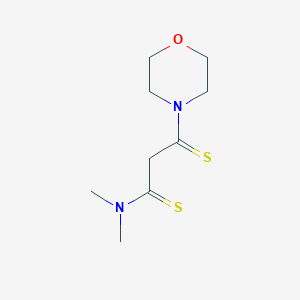 molecular formula C9H16N2OS2 B14682583 N,N-Dimethyl-3-morpholino-3-thioxothiopropionamide CAS No. 27759-72-4