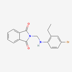 molecular formula C17H15BrN2O2 B1468282 2-{[(4-Bromo-2-ethylphenyl)amino]methyl}-1H-isoindole-1,3(2H)-dione CAS No. 1241674-55-4