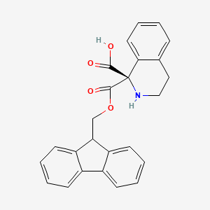 molecular formula C25H21NO4 B1468284 (R)-1-(((9H-Fluoren-9-yl)methoxy)carbonyl)-1,2,3,4-tetrahydroisoquinoline-1-carboxylic acid CAS No. 204317-98-6