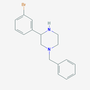 molecular formula C17H19BrN2 B1468288 1-Benzyl-3-(3-bromophenyl)piperazine CAS No. 1248908-02-2