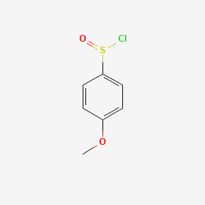 molecular formula C7H7ClO2S B14682940 Benzenesulfinyl chloride, 4-methoxy- CAS No. 31401-23-7