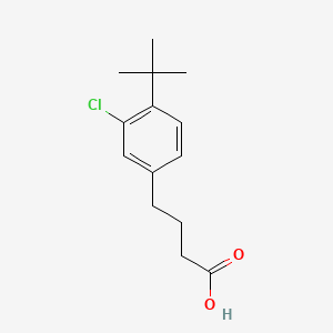 molecular formula C14H19ClO2 B14682975 Benzenebutanoic acid, 3-chloro-4-(1,1-dimethylethyl)- CAS No. 32808-63-2