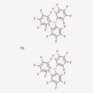 molecular formula C36F30Ge2Hg B14683243 Mercury--tris(pentafluorophenyl)germyl (1/2) CAS No. 35406-49-6