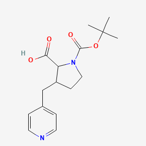 molecular formula C16H22N2O4 B1468326 1-(tert-Butoxycarbonyl)-3-(4-pyridinylmethyl)proline CAS No. 1822450-53-2