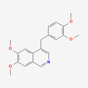 molecular formula C20H21NO4 B14683270 4-[(3,4-Dimethoxyphenyl)methyl]-6,7-dimethoxyisoquinoline CAS No. 32871-93-5