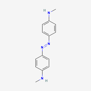 molecular formula C14H16N4 B14683278 4,4'-Bis(methylamino)azobenzene CAS No. 34049-50-8