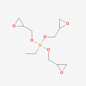 molecular formula C11H20O6Si B14683322 Ethyltris[(oxiran-2-yl)methoxy]silane CAS No. 25561-86-8