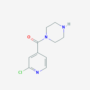 molecular formula C10H12ClN3O B1468333 1-(2-Chloropyridine-4-carbonyl)piperazine CAS No. 1354087-52-7